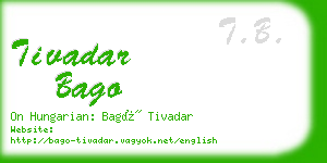 tivadar bago business card